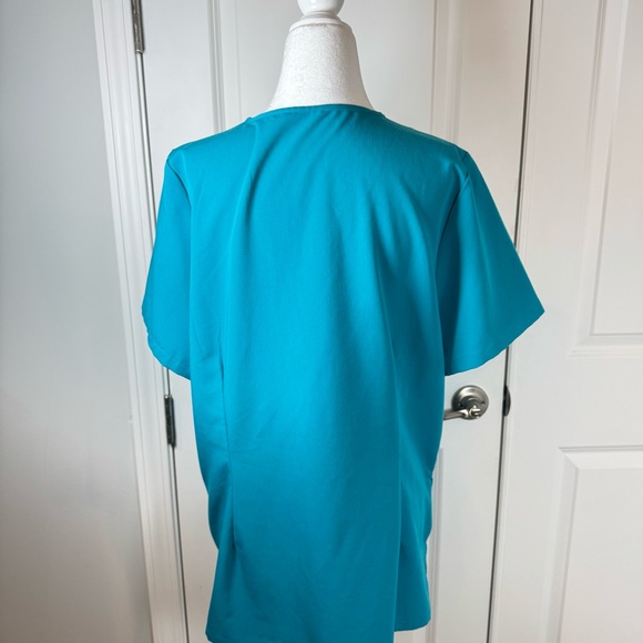 Women's V-Neck Teal Top - Picture 4 of 10